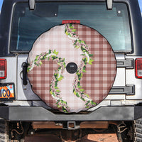 Mocha Hawaii Palaka Spare Tire Cover Maile Pikake Honohono Orchid Lei LT05 Mocha - Polynesian Pride