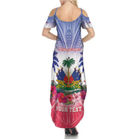 Personalised Haiti Independence Day Family Matching Summer Maxi Dress and Hawaiian Shirt Neg Maron Polynesian Style LT05 - Polynesian Pride