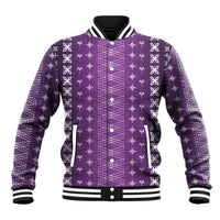 Purple Samoa Malu Tattoo Inspired Baseball Jacket - Polynesian Pride