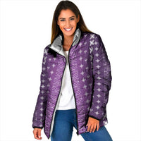 Purple Samoa Malu Tattoo Inspired Padded Jacket - Polynesian Pride