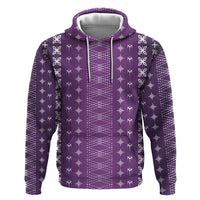 Purple Samoa Malu Tattoo Inspired Zip Hoodie - Polynesian Pride