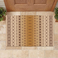 Beige Samoa Malu Tattoo Inspired Rubber Doormat - Polynesian Pride