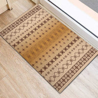 Beige Samoa Malu Tattoo Inspired Rubber Doormat - Polynesian Pride