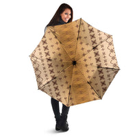 Beige Samoa Malu Tattoo Inspired Umbrella - Polynesian Pride