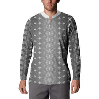 Black Samoa Malu Tattoo Inspired Button Sweatshirt - Polynesian Pride