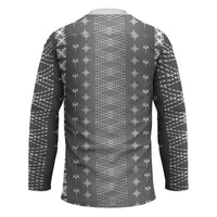 Black Samoa Malu Tattoo Inspired Hockey Jersey - Polynesian Pride