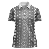 Black Samoa Malu Tattoo Inspired Women Polo Shirt - Polynesian Pride