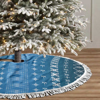 Blue Samoa Malu Tattoo Inspired Tree Skirt - Polynesian Pride