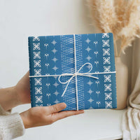 Blue Samoa Malu Tattoo Inspired Wrapping Paper