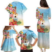 National Ukulele Day Family Matching Puletasi and Hawaiian Shirt Tropical Vibe LT05 - Polynesian Pride