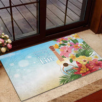 National Ukulele Day Rubber Doormat Tropical Vibe
