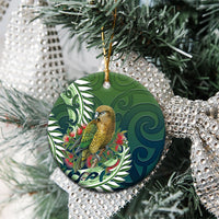 New Zealand Kea Bird Ceramic Ornament With Maori Koru Fern LT05 - Polynesian Pride