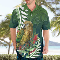 New Zealand Kea Bird Hawaiian Shirt With Maori Koru Fern - Polynesian Pride