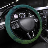 New Zealand Kea Bird Steering Wheel Cover With Maori Koru Fern LT05 Universal Fit Green - Polynesian Pride