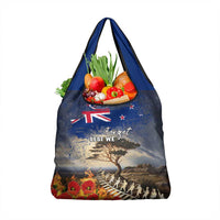 New Zealand ANZAC Day Grocery Bag The Lonesome Pine With Soldier Fern LT05 1-pack One Size Blue - Polynesian Pride