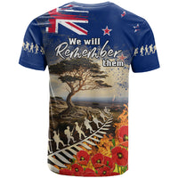 New Zealand ANZAC Day T-Shirt - The Lonesome Pine With Soldier Fern LT05 - Polynesian Pride