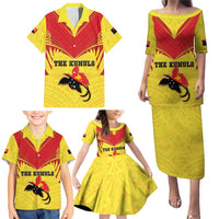 Papua New Guinea Rugby Custom Family Matching Puletasi and Hawaiian Shirt Kumuls Heritage LT05 - Polynesian Pride
