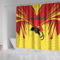 Papua New Guinea Rugby Shower Curtain Kumuls Heritage