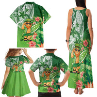 Aloha Hawaii St Patrick's Day Family Matching Tank Maxi Dress and Hawaiian Shirt Polynesian Style LT05 - Polynesian Pride