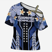 French Polynesia Tuamotu Archipelago Cross Shoulder Shirt Polynesian Pattern Unique Style