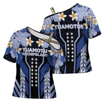 French Polynesia Tuamotu Archipelago Cross Shoulder Shirt Polynesian Pattern Unique Style