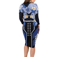 French Polynesia Tuamotu Archipelago Family Matching Long Sleeve Bodycon Dress and Hawaiian Shirt Polynesian Pattern Unique Style LT05 - Polynesian Pride