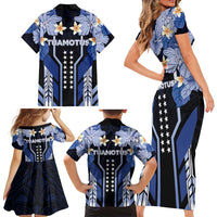 French Polynesia Tuamotu Archipelago Family Matching Short Sleeve Bodycon Dress and Hawaiian Shirt Polynesian Pattern Unique Style LT05 - Polynesian Pride