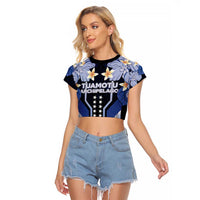 French Polynesia Tuamotu Archipelago Raglan Cropped T Shirt Polynesian Pattern Unique Style
