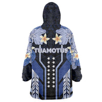 French Polynesia Tuamotu Archipelago Wearable Blanket Hoodie Polynesian Pattern Unique Style