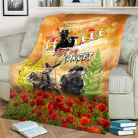 Australia And New Zealand ANZAC Day Blanket Kangaroo And Kiwi Bird Soldiers Lest We Forget LT05 - Polynesian Pride