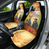 Australia And New Zealand ANZAC Day Car Seat Cover Kangaroo And Kiwi Bird Soldiers Lest We Forget LT05 - Polynesian Pride