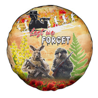 Australia And New Zealand ANZAC Day Spare Tire Cover Kangaroo And Kiwi Bird Soldiers Lest We Forget LT05 - Polynesian Pride
