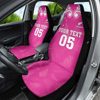 New Zealand Fern Women Rugby Custom Car Seat Cover Pink Maori Pattern LT05 - Polynesian Pride