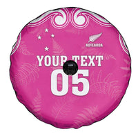 New Zealand Fern Women Rugby Custom Spare Tire Cover Pink Maori Pattern LT05 - Polynesian Pride