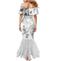 Personalised Brain Cancer Awareness Family Matching Mermaid Dress and Hawaiian Shirt Ribbon Polynesian Pattern LT05 - Polynesian Pride