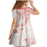 Polynesian Pattern With Plumeria Flowers Family Matching Mermaid Dress and Hawaiian Shirt Orange Peach LT05 - Polynesian Pride