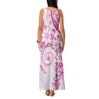 Polynesian Pattern With Plumeria Flowers Family Matching Tank Maxi Dress and Hawaiian Shirt Pink LT05 - Polynesian Pride