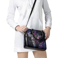 Polynesian Sunset Plumeria Shoulder Handbag Galaxy Polynesian Tattoo