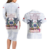 Samoa Independence Day Couples Matching Long Sleeve Bodycon Dress and Hawaiian Shirt Samoa United For A New Beginning