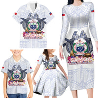 Samoa Independence Day Family Matching Long Sleeve Bodycon Dress and Hawaiian Shirt Samoa United For A New Beginning LT05 - Polynesian Pride
