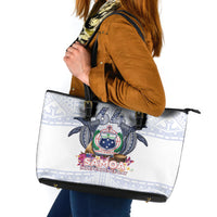 Samoa Independence Day Leather Tote Bag Samoa United For A New Beginning