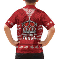 Tonga King Tupou VI Day Family Matching Short Sleeve Bodycon Dress and Hawaiian Shirt Traditional Tongan Kupesi Pattern LT05 - Polynesian Pride