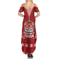 Tonga King Tupou VI Day Summer Maxi Dress Traditional Tongan Kupesi Pattern