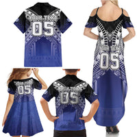 Custom Fiji Drua Family Matching Summer Maxi Dress and Hawaiian Shirt Fijian Tapa Pattern LT05 - Polynesian Pride
