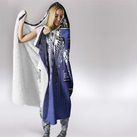 Fiji Drua Hooded Blanket Fijian Tapa Pattern