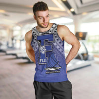 Custom Fiji Drua Men Tank Top Fijian Tapa Pattern