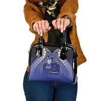 Fiji Drua Shoulder Handbag Fijian Tapa Pattern