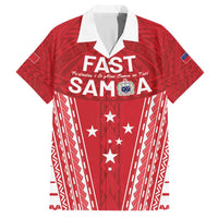 Samoa FAST Family Matching Off The Shoulder Long Sleeve Dress and Hawaiian Shirt Forever Proud Samoan Tribal Pattern LT05 Dad's Shirt - Short Sleeve Red - Polynesian Pride