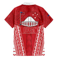 Samoa FAST Family Matching Off The Shoulder Long Sleeve Dress and Hawaiian Shirt Forever Proud Samoan Tribal Pattern LT05 - Polynesian Pride