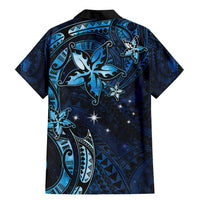 Hawaii Makahiki Season Family Matching Mermaid Dress and Hawaiian Shirt Floral Tribal Tattoo Blue Galaxy LT05 - Polynesian Pride